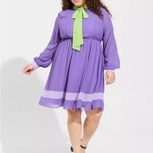 Torrid Scooby Doo Daphne Chiffon dress